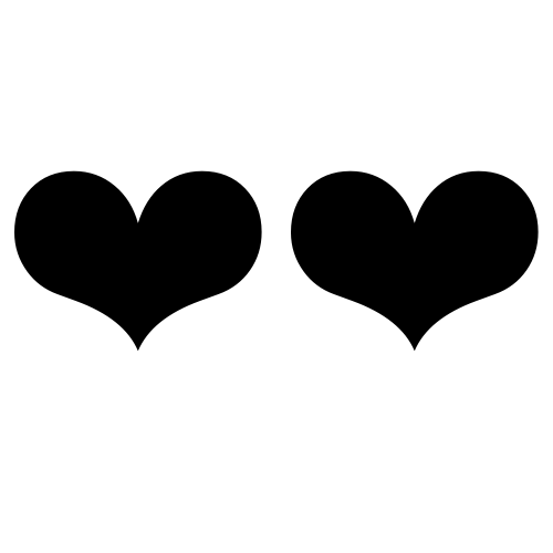 ❤❤ Emoji Domain black and white Symbola rendering
